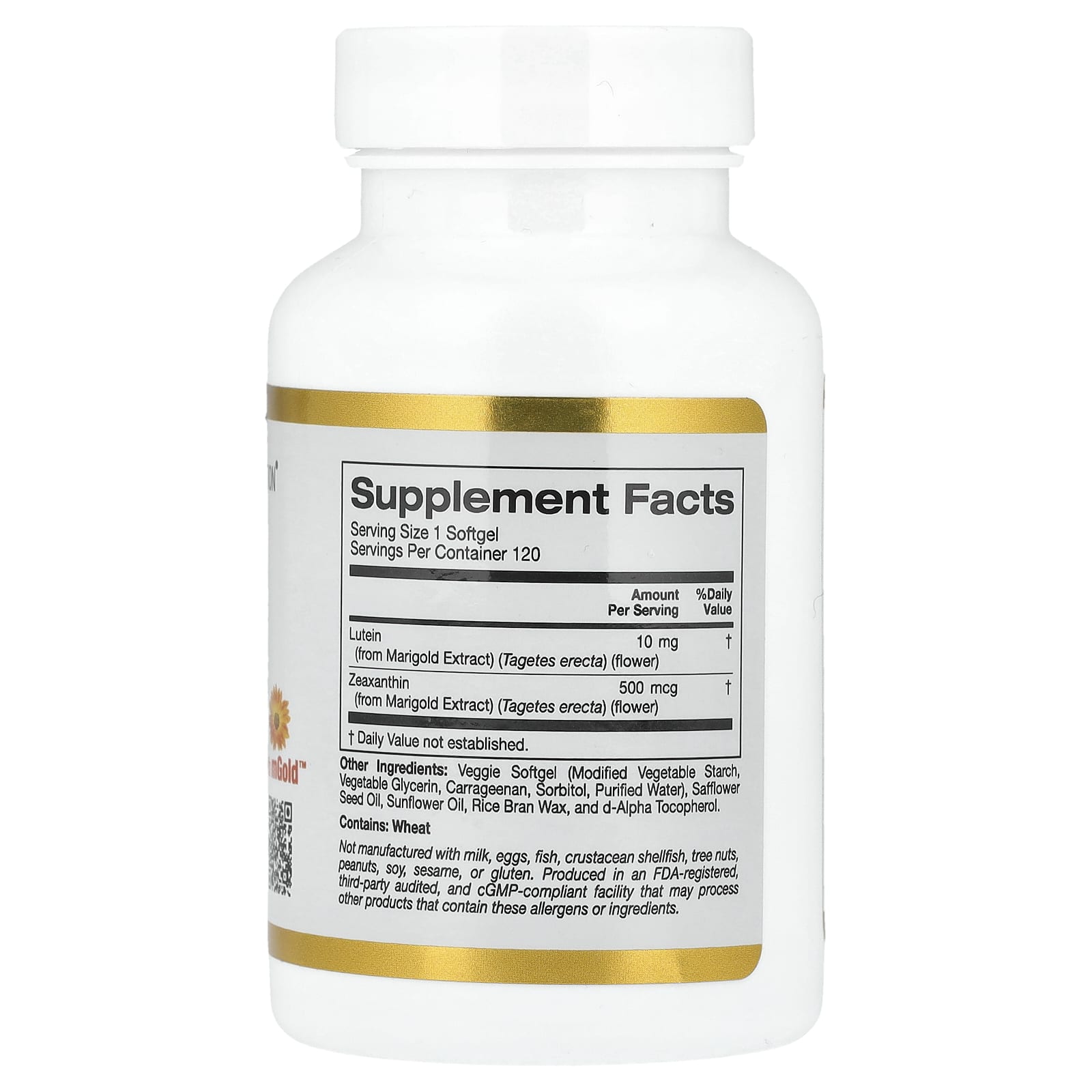 California Gold Nutrition - Lutein with Zeaxanthin, 120 Veggie Softgels - Image 2