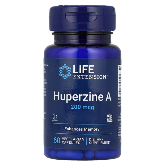 Life Extension, Huperzine A, 200 mcg, 60 Vegetarian Capsules - Image 1