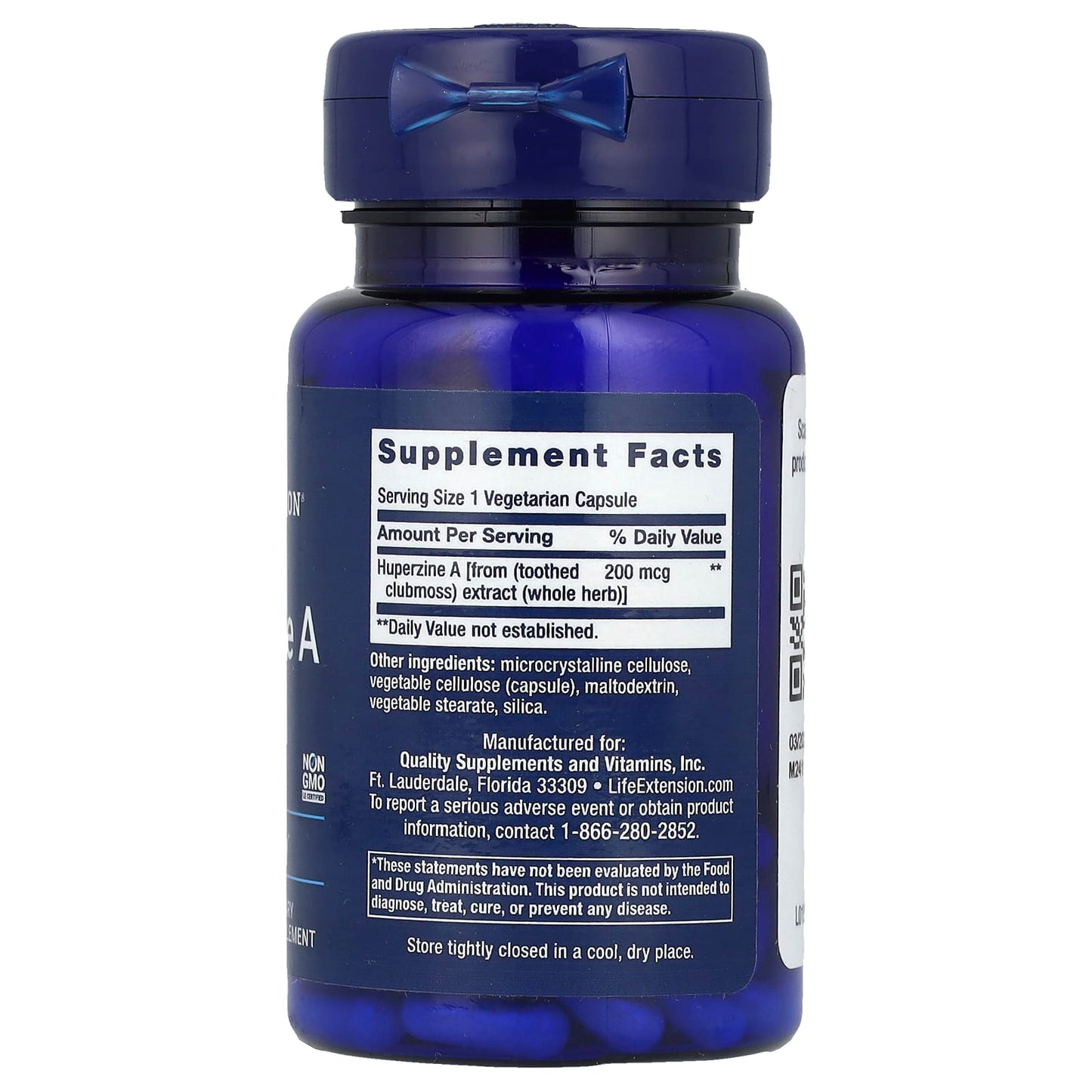 Life Extension, Huperzine A, 200 mcg, 60 Vegetarian Capsules - Image 2