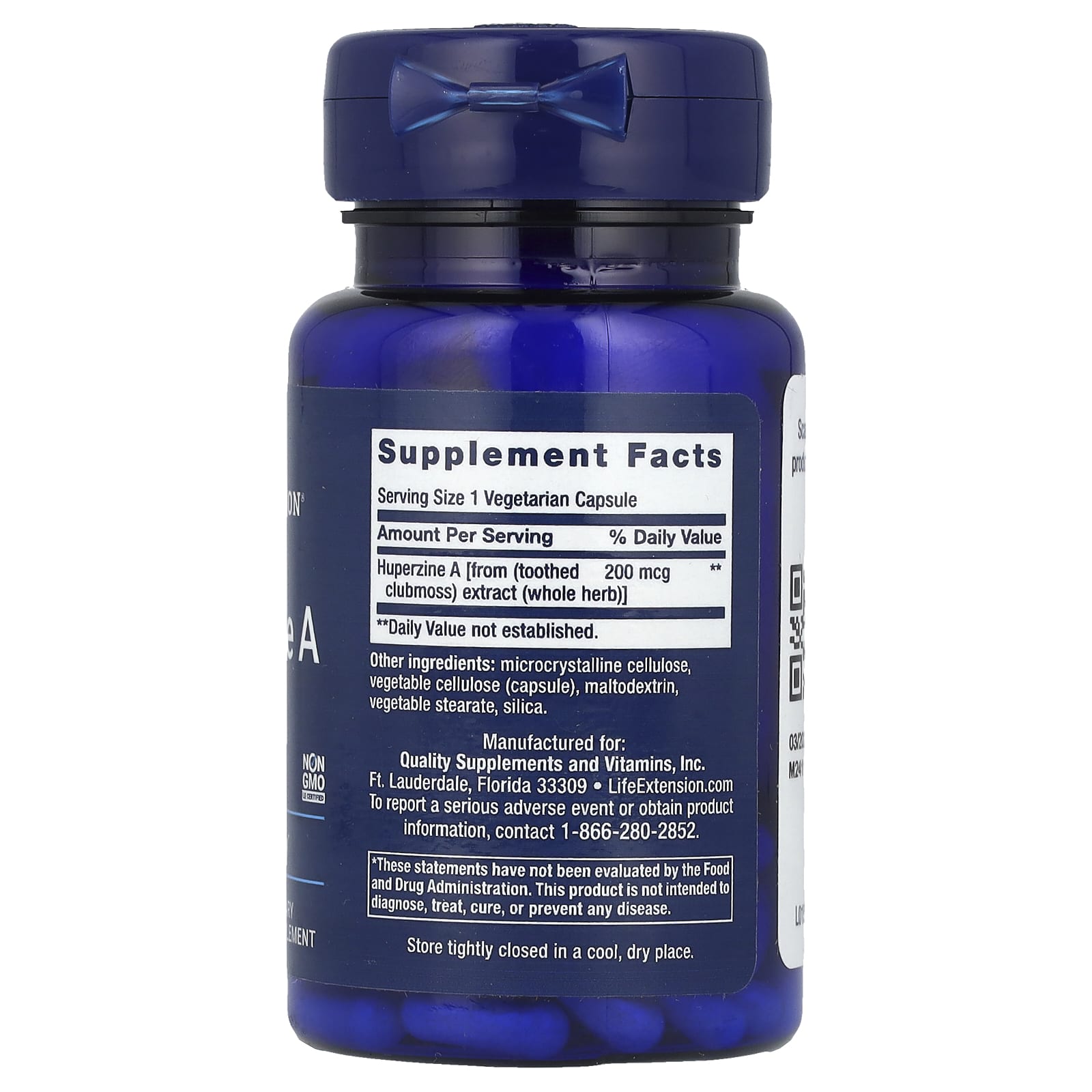 Life Extension, Huperzine A, 200 mcg, 60 Vegetarian Capsules - Image 2