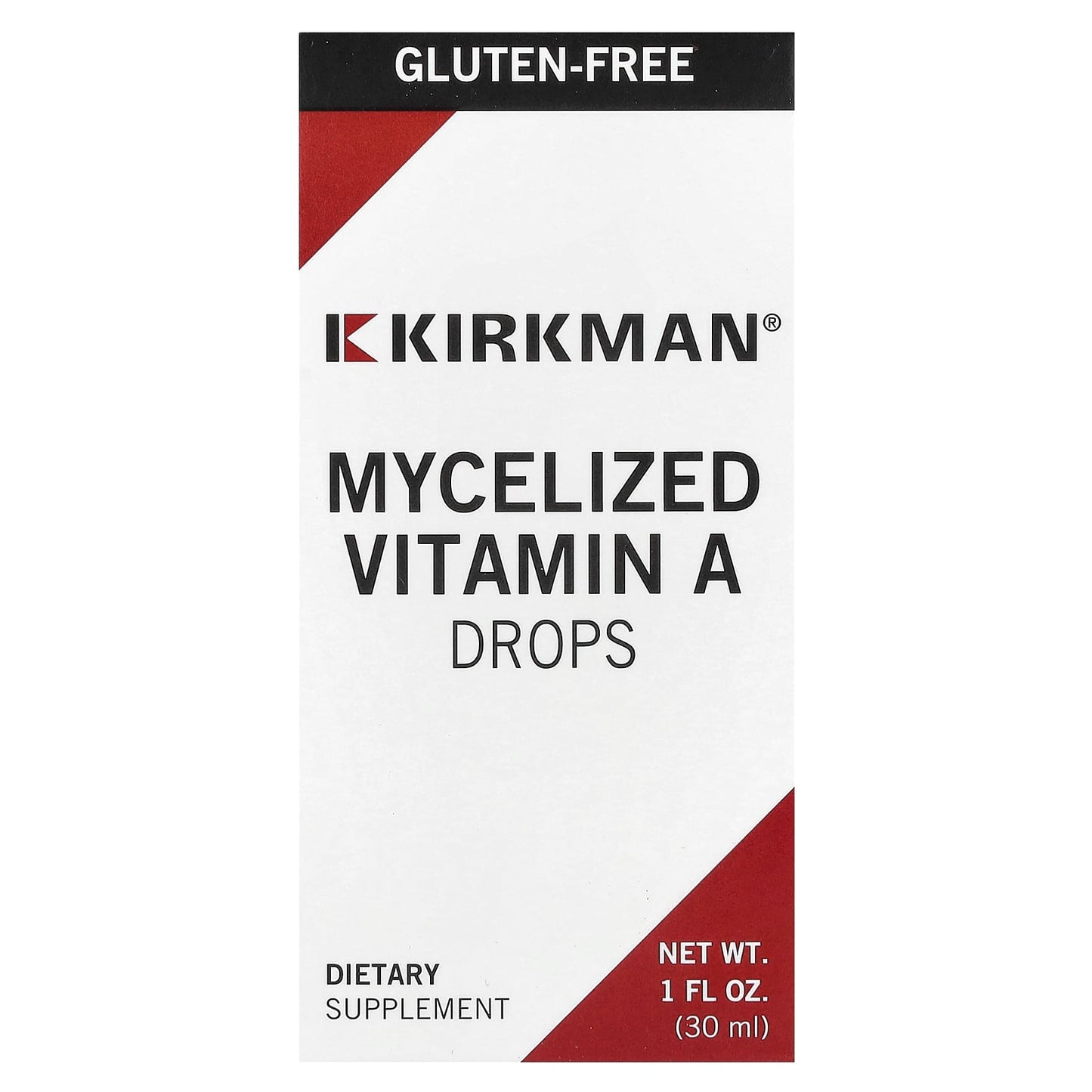 Kirkman Labs, Mycelized Vitamin A Drops, 1 fl oz (30 ml) - Image 1