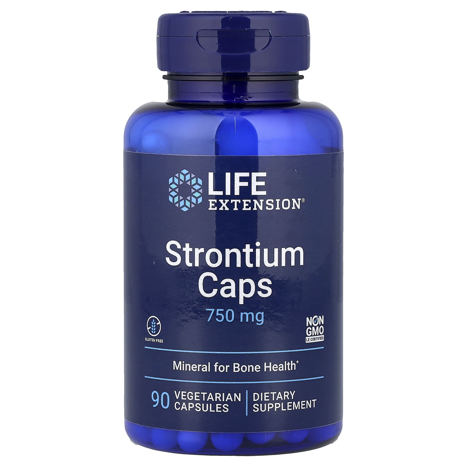 Life Extension, Strontium Caps, 90 Vegetarian Capsules (250 mg per Capsule) - Image 1