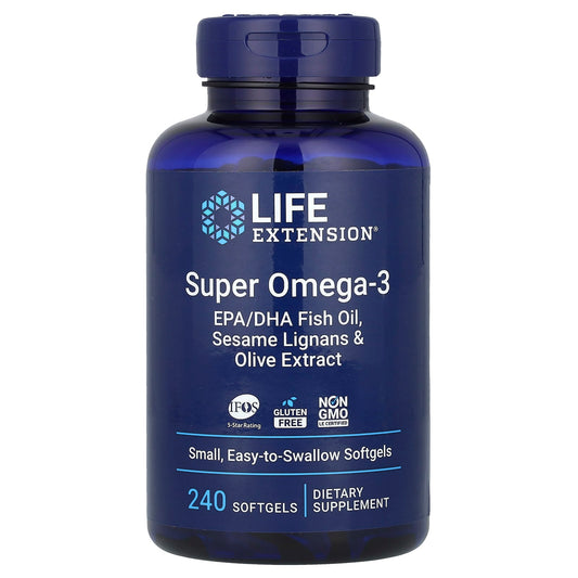 Life Extension, Super Omega-3, 240 Softgels - Image 1
