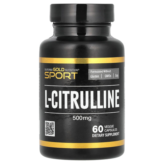 L-Citrulline Supplement for Healthy Heart Function - 500mg, 60 Capsules - Image 1