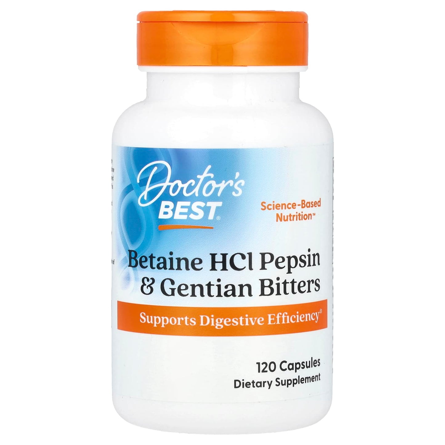 Betaine HCl Pepsin & Gentian Bitters for Optimal Digestion - 120 Capsules - Image 1