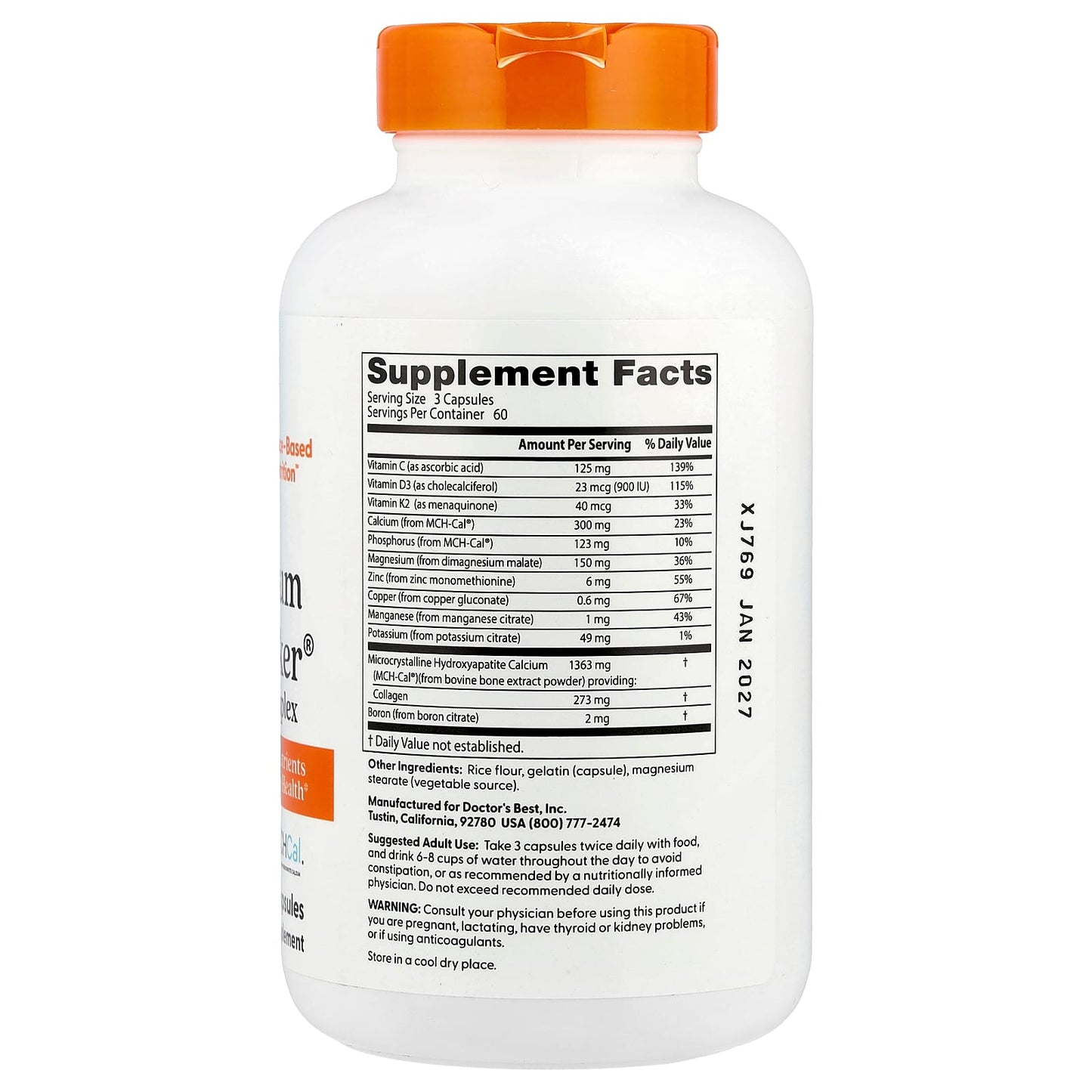 Doctor's Best Calcium Bone Maker Complex for Stronger Bones - Image 2