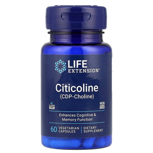 Life Extension, Citicoline (CDP-Choline), 60 Vegetarian Capsules (250 mg per Capsule) - Image 1