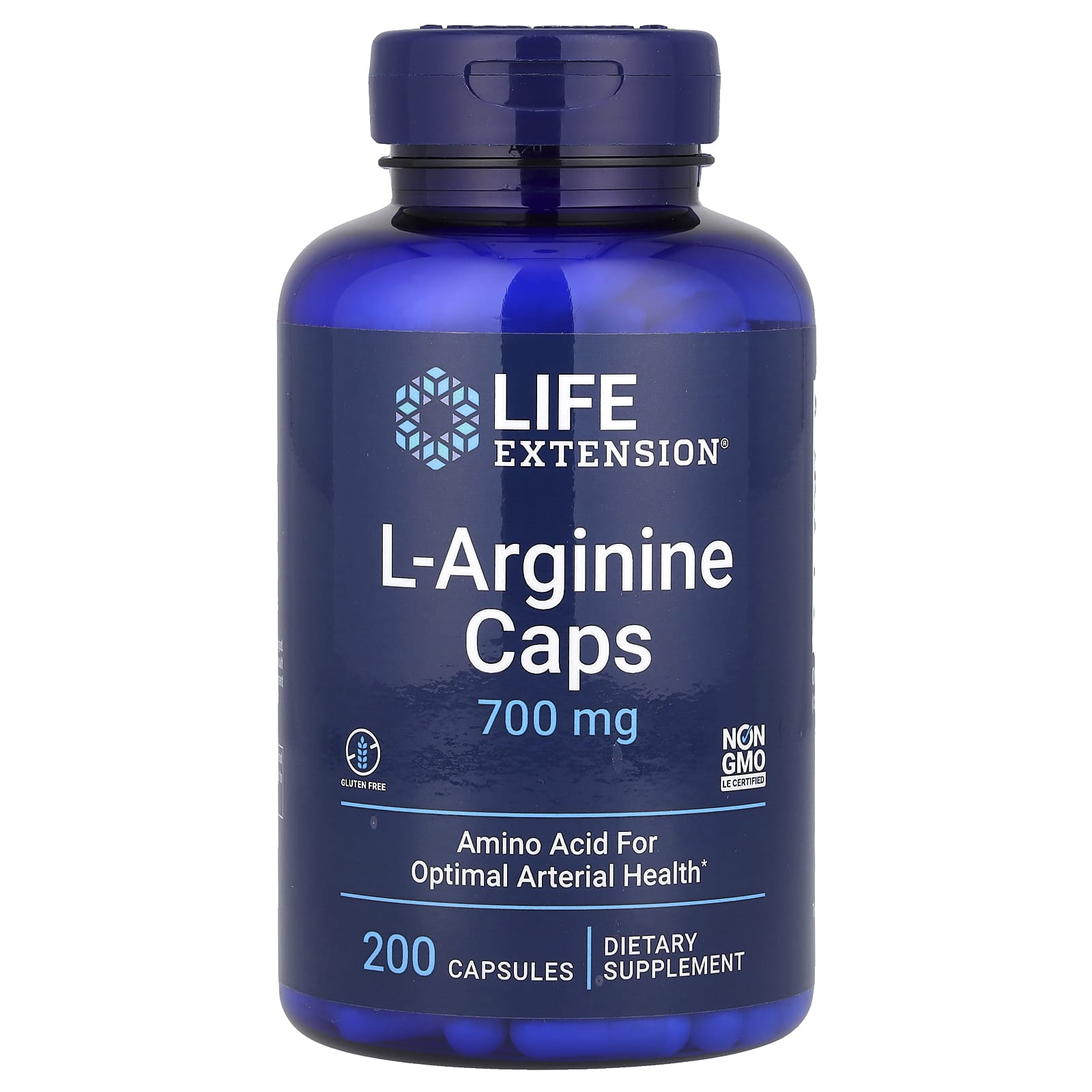 Life Extension, L-Arginine Caps, 700 mg, 200 Capsules - Image 1