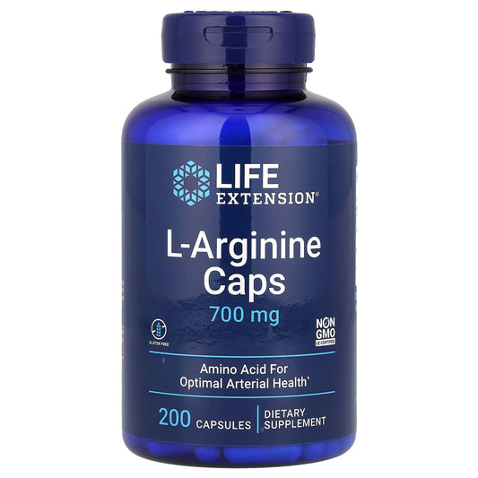 Life Extension, L-Arginine Caps, 700 mg, 200 Capsules - Image 1