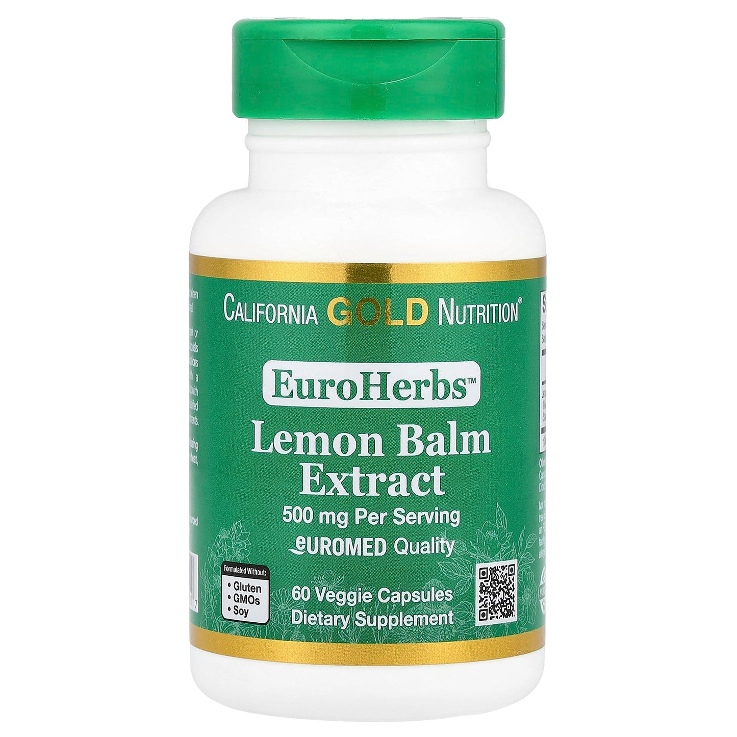 California Gold Nutrition - Lemon Balm Extract for Relaxation & Sleep - Image 1