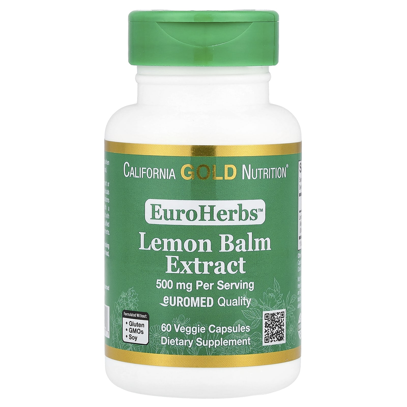 California Gold Nutrition - Lemon Balm Extract for Relaxation & Sleep - Image 1