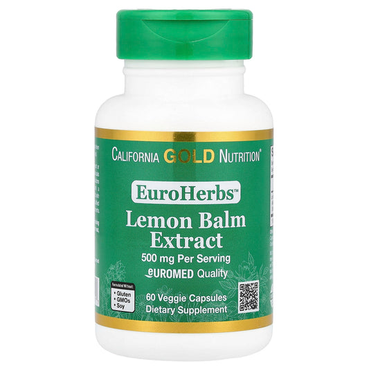 California Gold Nutrition - Lemon Balm Extract for Relaxation & Sleep - Image 1