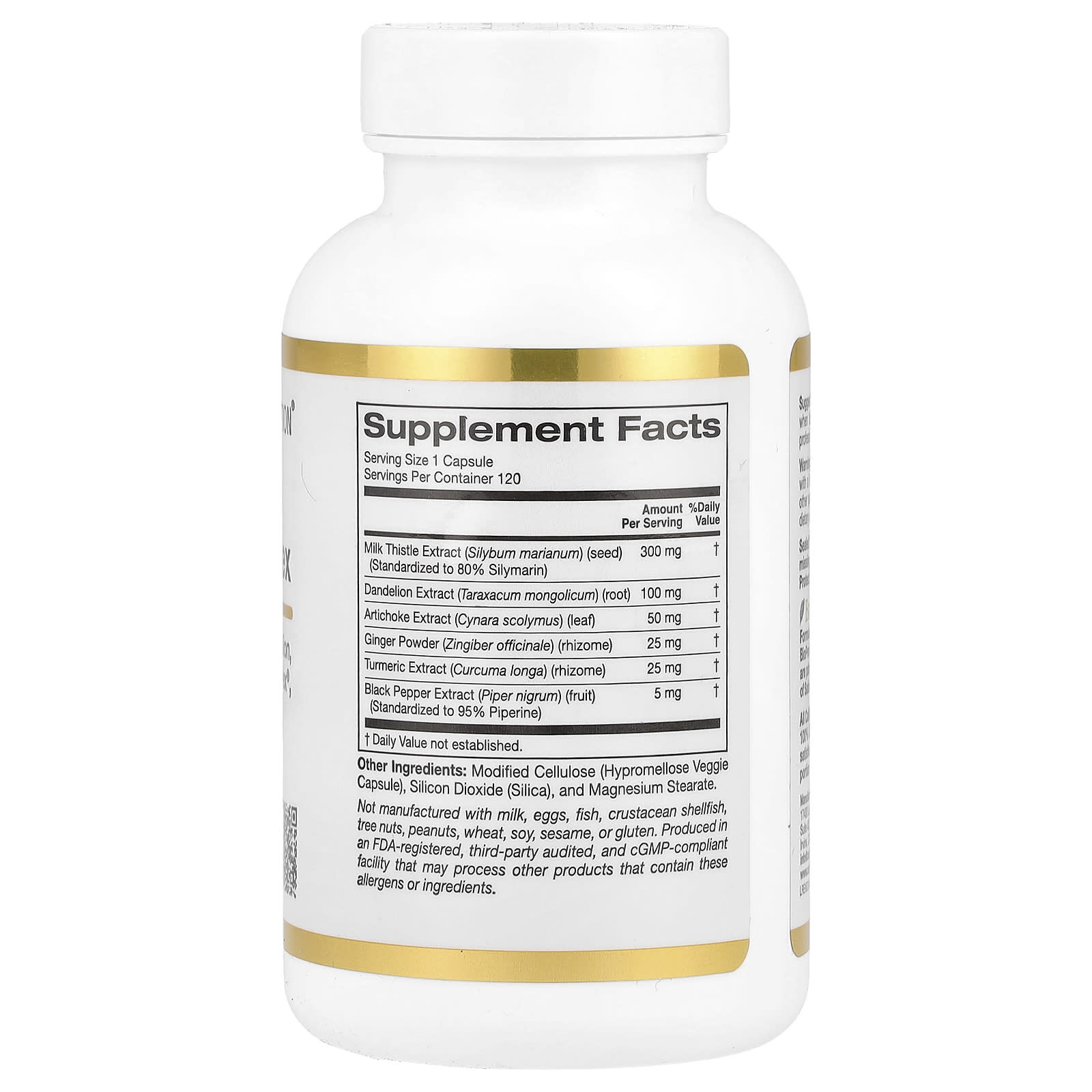 California Gold Nutrition Silymarin Complex for Liver Health - 120 Veggie Capsules - Image 2