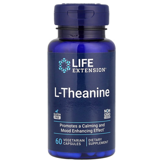 Life Extension, L-Theanine, 60 Vegetarian Capsules (100 mg per Capsule)