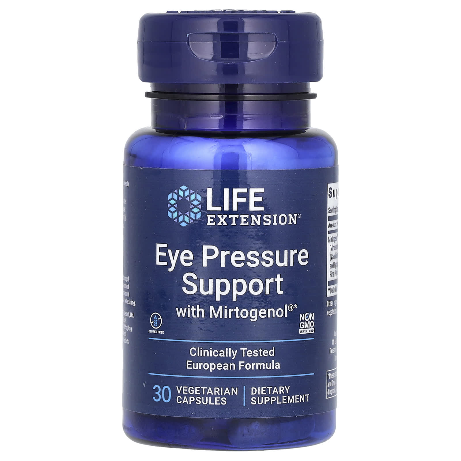 Life Extension, Eye Pressure Support with Mirtogenol, 30 Vegetarian Capsules - Image 1