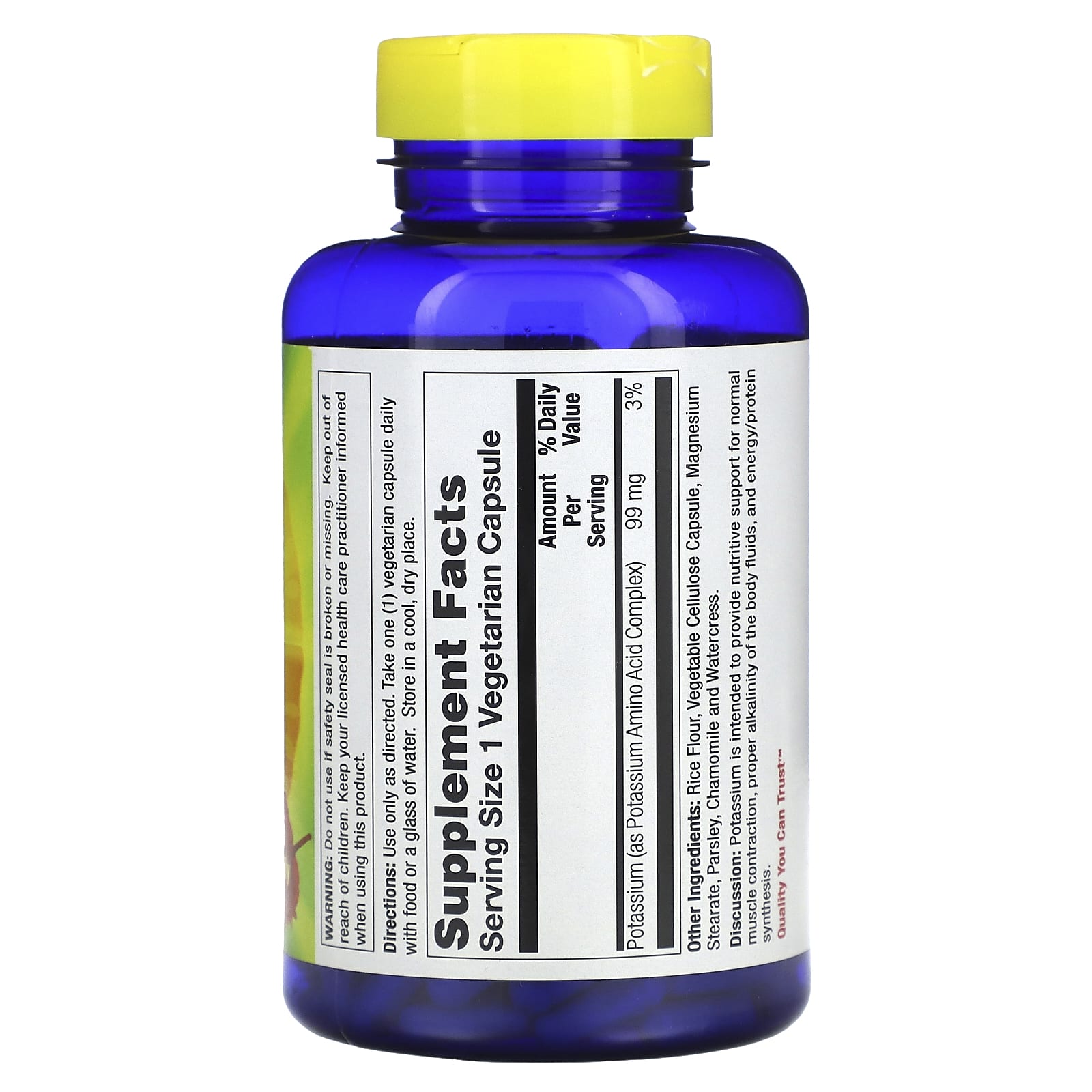 Nature's Life, Potassium, 99 mg, 250 Vegetarian Capsules - Image 2
