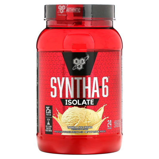 BSN Syntha-6 Isolate Protein Powder Drink Mix, Vanilla Ice Cream, 2.01 lbs - Image 1