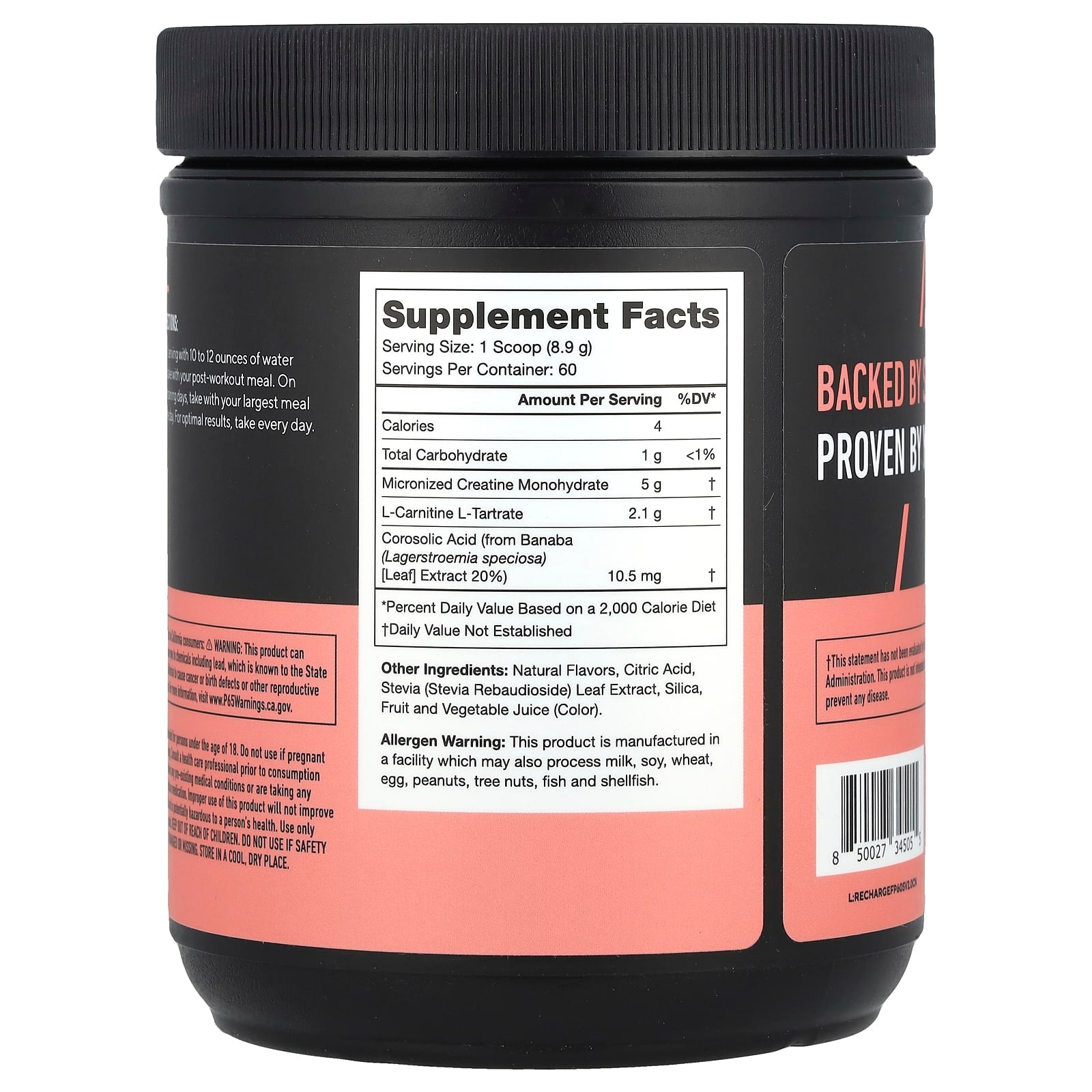 Legion Athletics, Recharge, Post-Workout Drink, Fruit Punch, 1.18 lbs (534 g) - Image 2