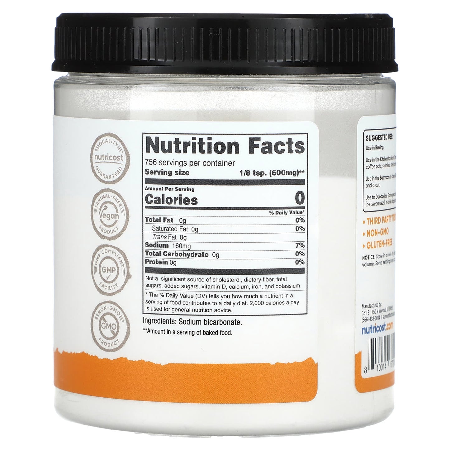 Nutricost, Pantry, Baking Soda, 16.2 oz (454 g) - Image 2