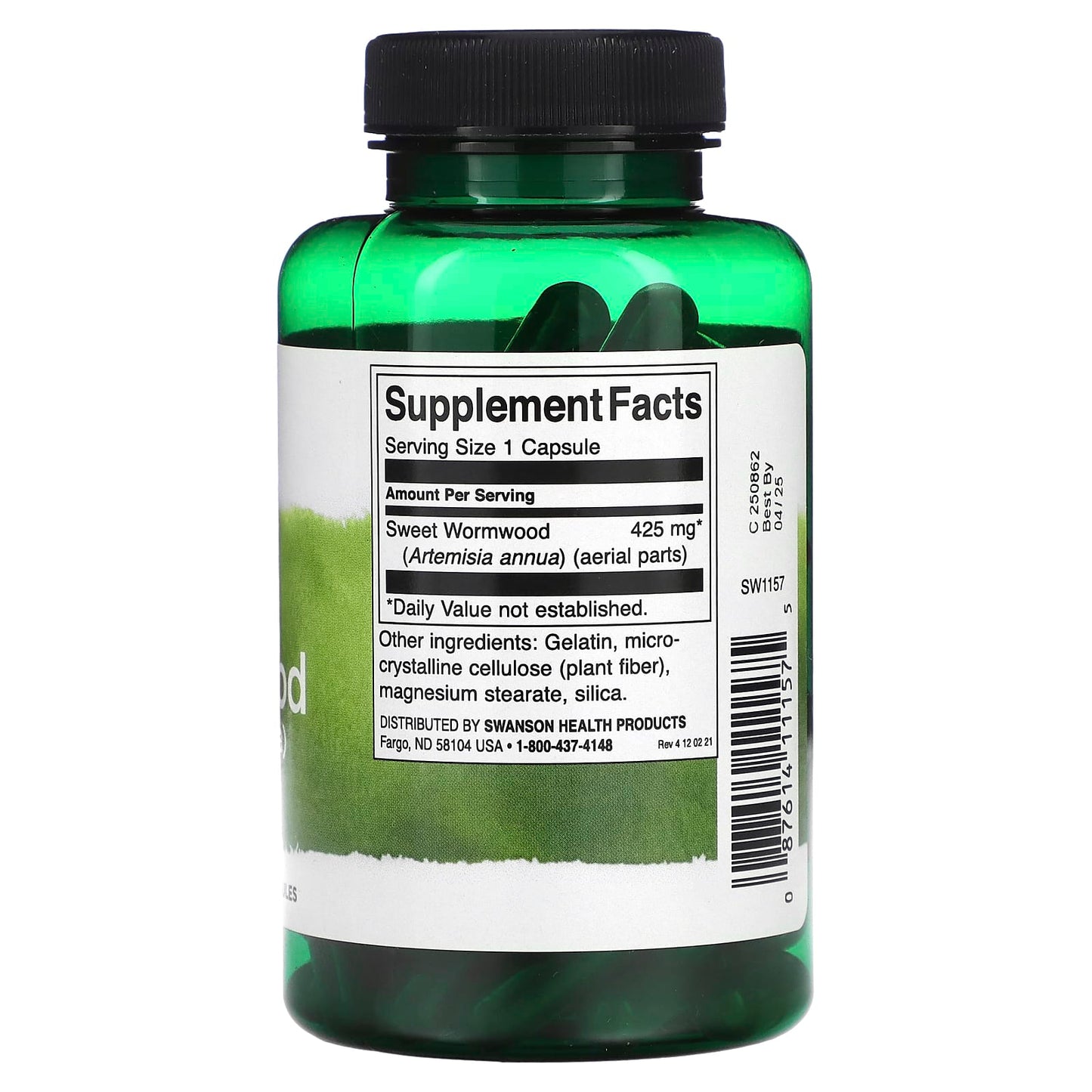 Swanson, Full Spectrum Sweet Wormwood, 425 mg, 90 Capsules - Image 2