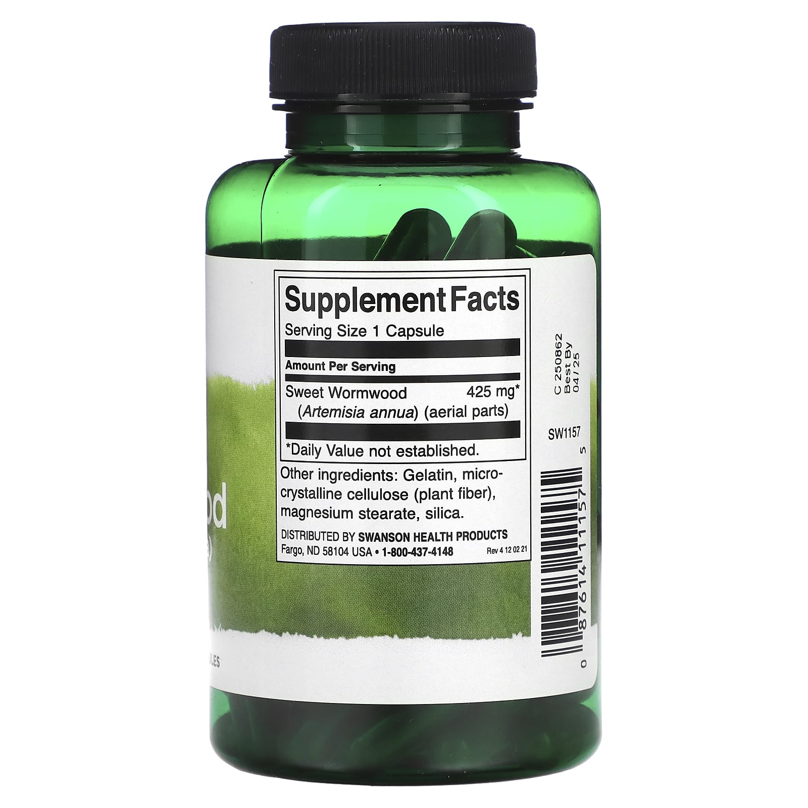 Swanson, Full Spectrum Sweet Wormwood, 425 mg, 90 Capsules - Image 2