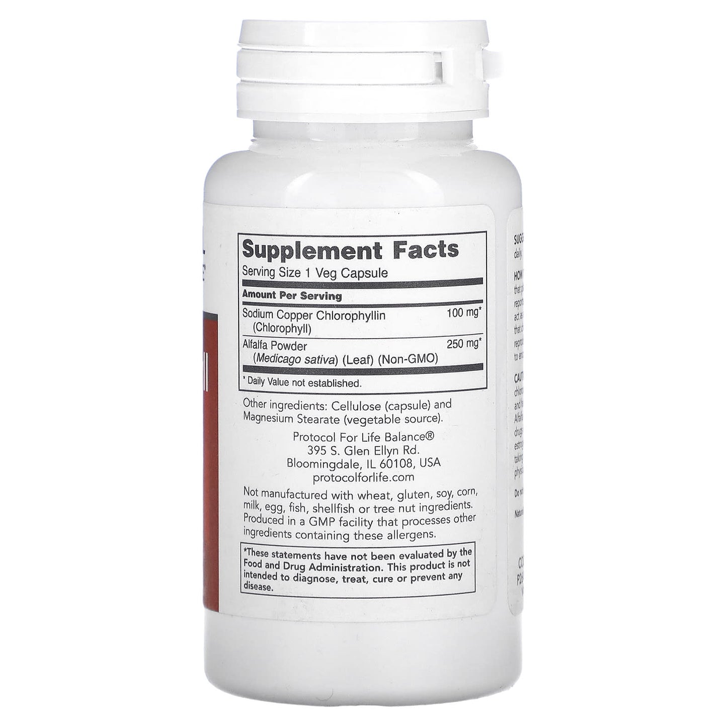 Protocol for Life Balance, Chlorophyll, 100 mg, 90 Veg Capsules - Image 2