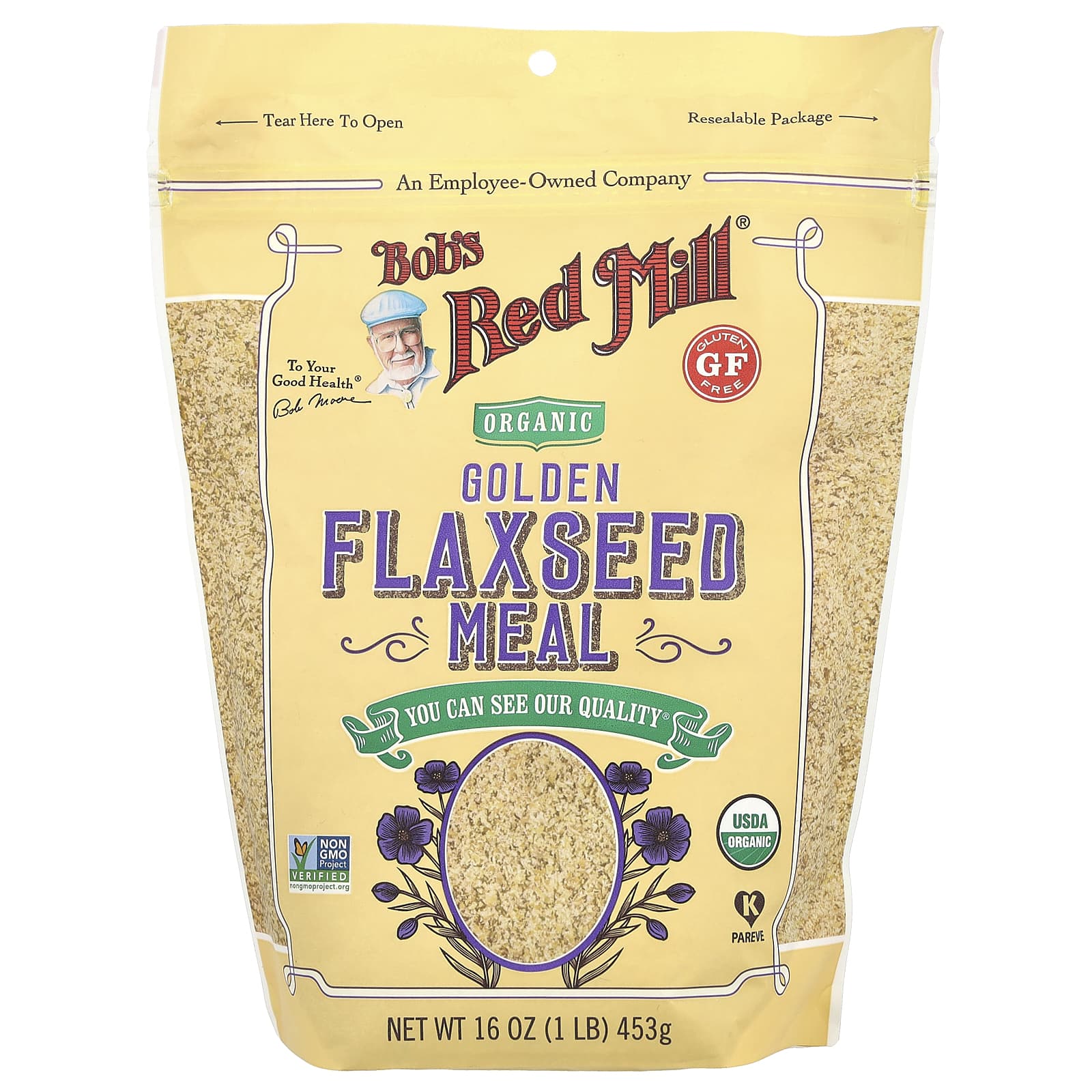 Organic Golden Flaxseed Meal for Omega-3 and Fiber by Bob's Red Mill - Image 1