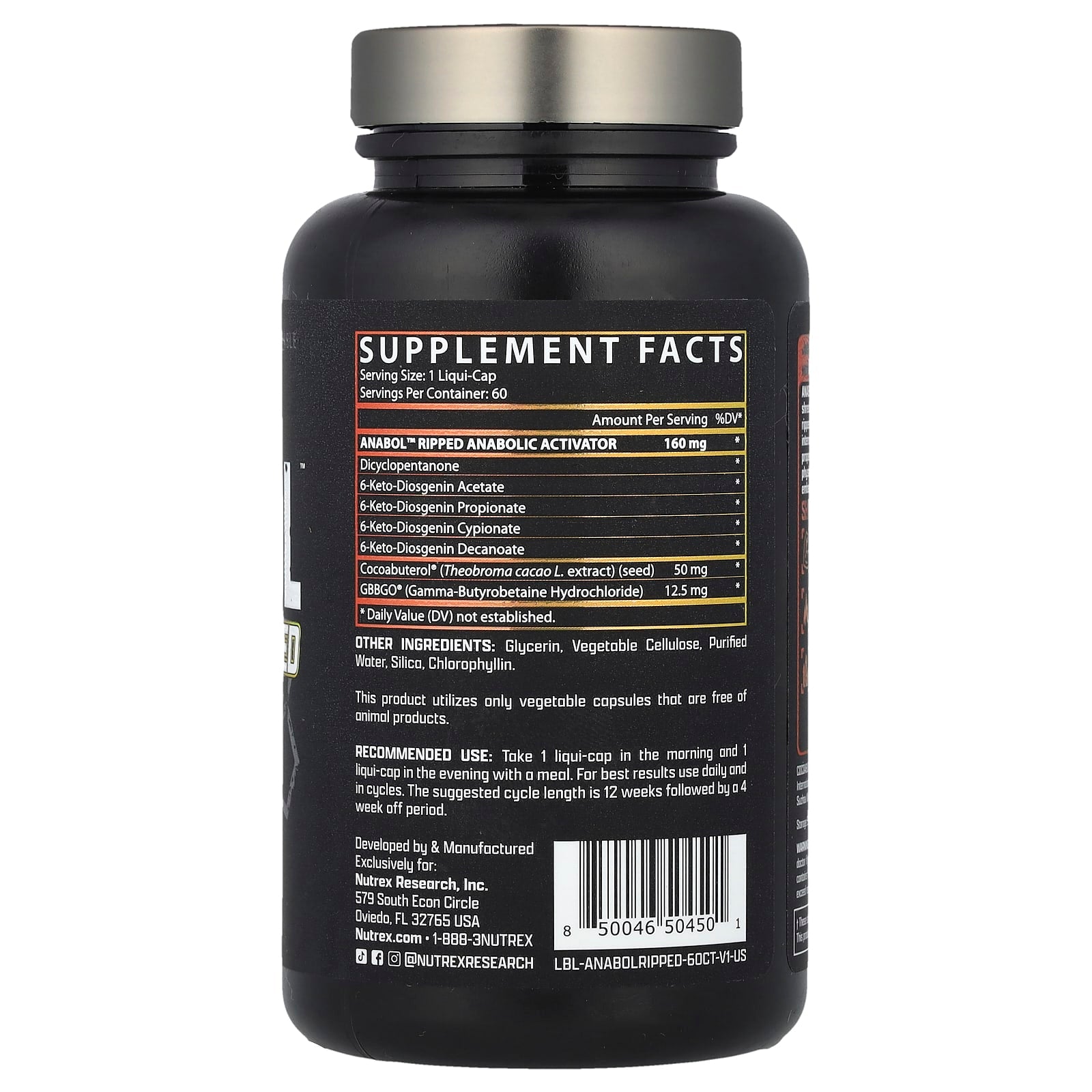 Nutrex Research, Anabol™ Ripped, 60 Liqui-Caps - Image 2