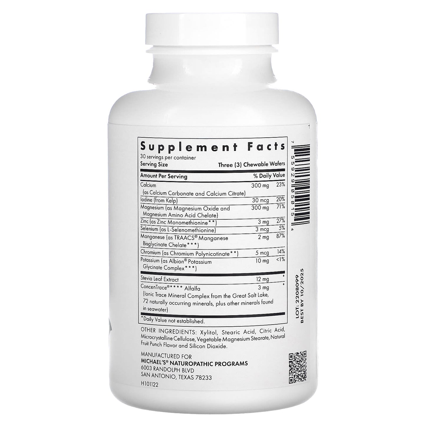 Michael's Health, Chewable Minerals, Natural Fruit Punch, 90 Chewable Vegan Wafers - Image 2