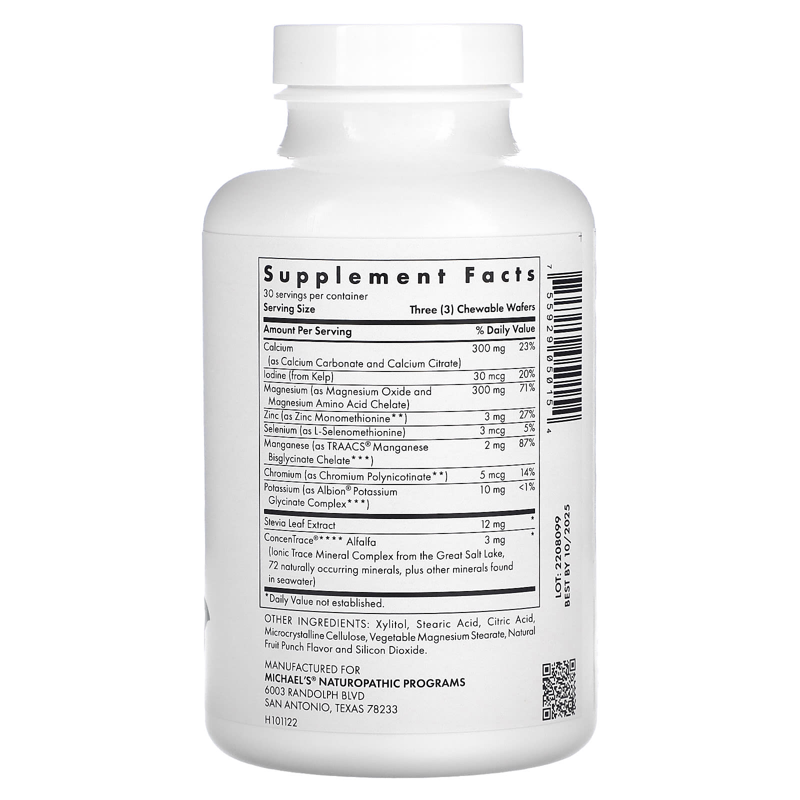 Michael's Health, Chewable Minerals, Natural Fruit Punch, 90 Chewable Vegan Wafers - Image 2
