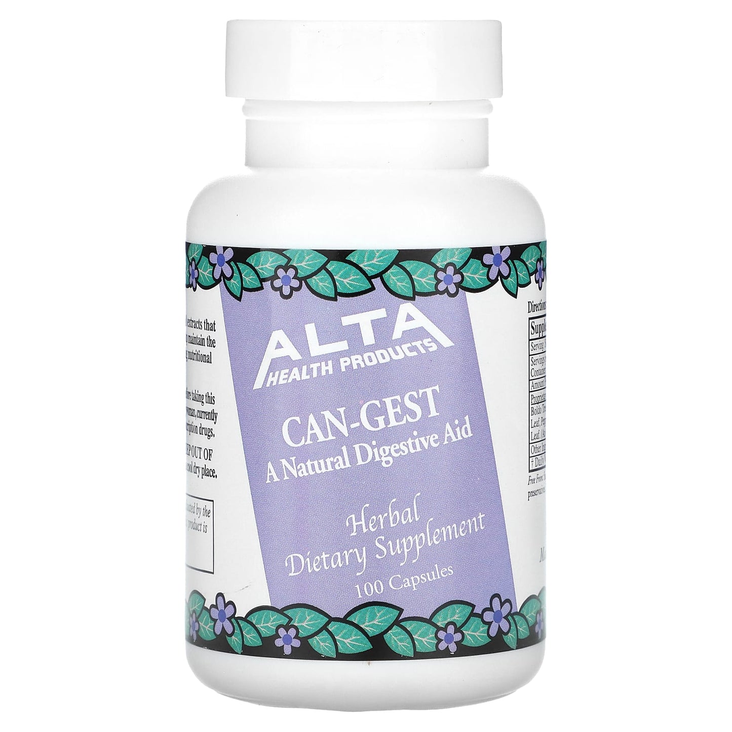 Natural Digestive Aid by Alta Health - 100 Capsules for Gut Health - Image 1
