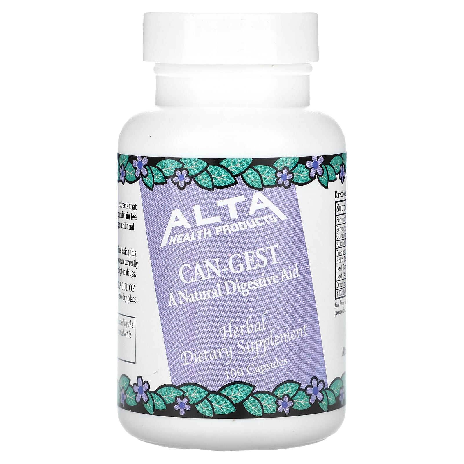 Natural Digestive Aid by Alta Health - 100 Capsules for Gut Health - Image 1