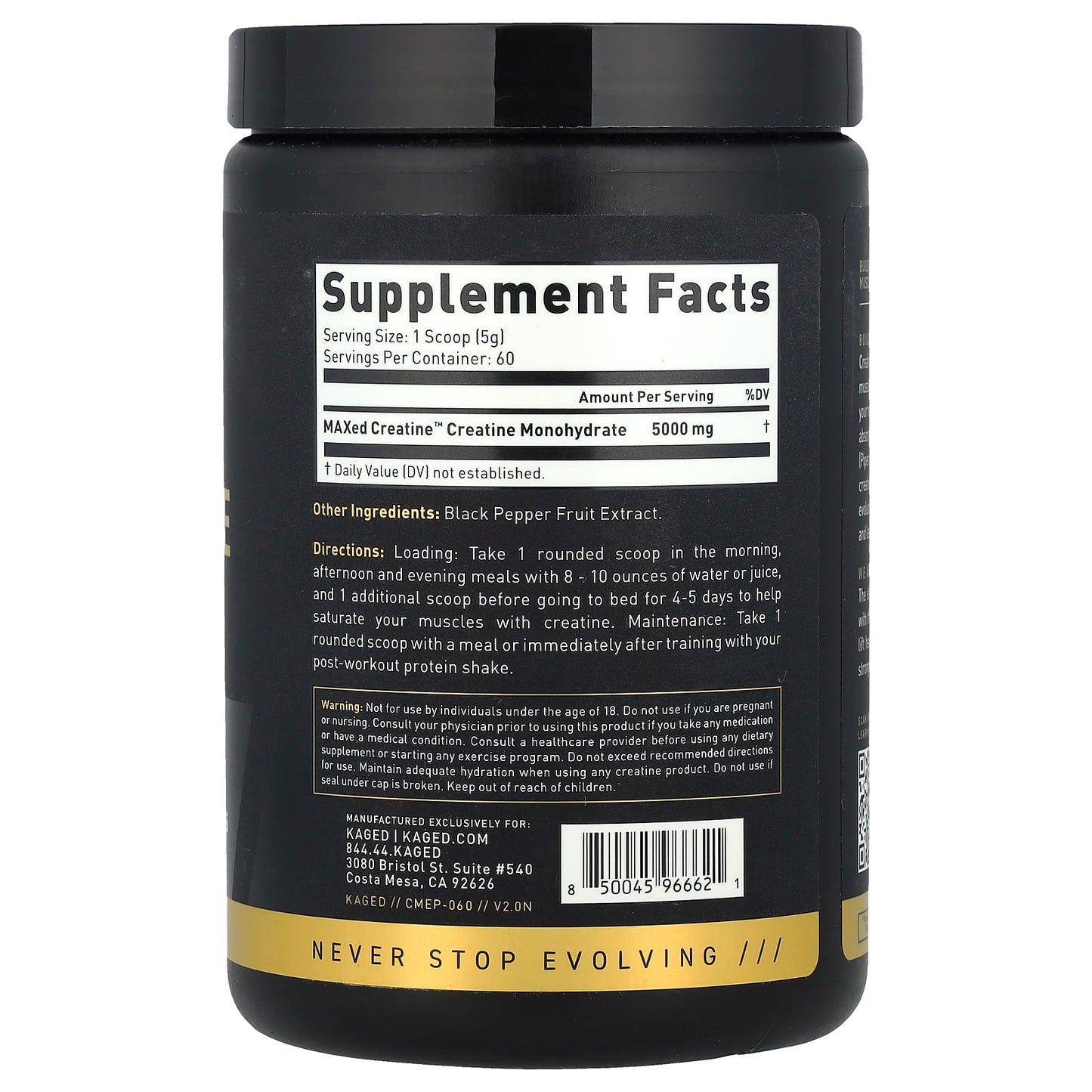 Boost Muscle Strength with Kaged's Elite Creatine Monohydrate - Image 2