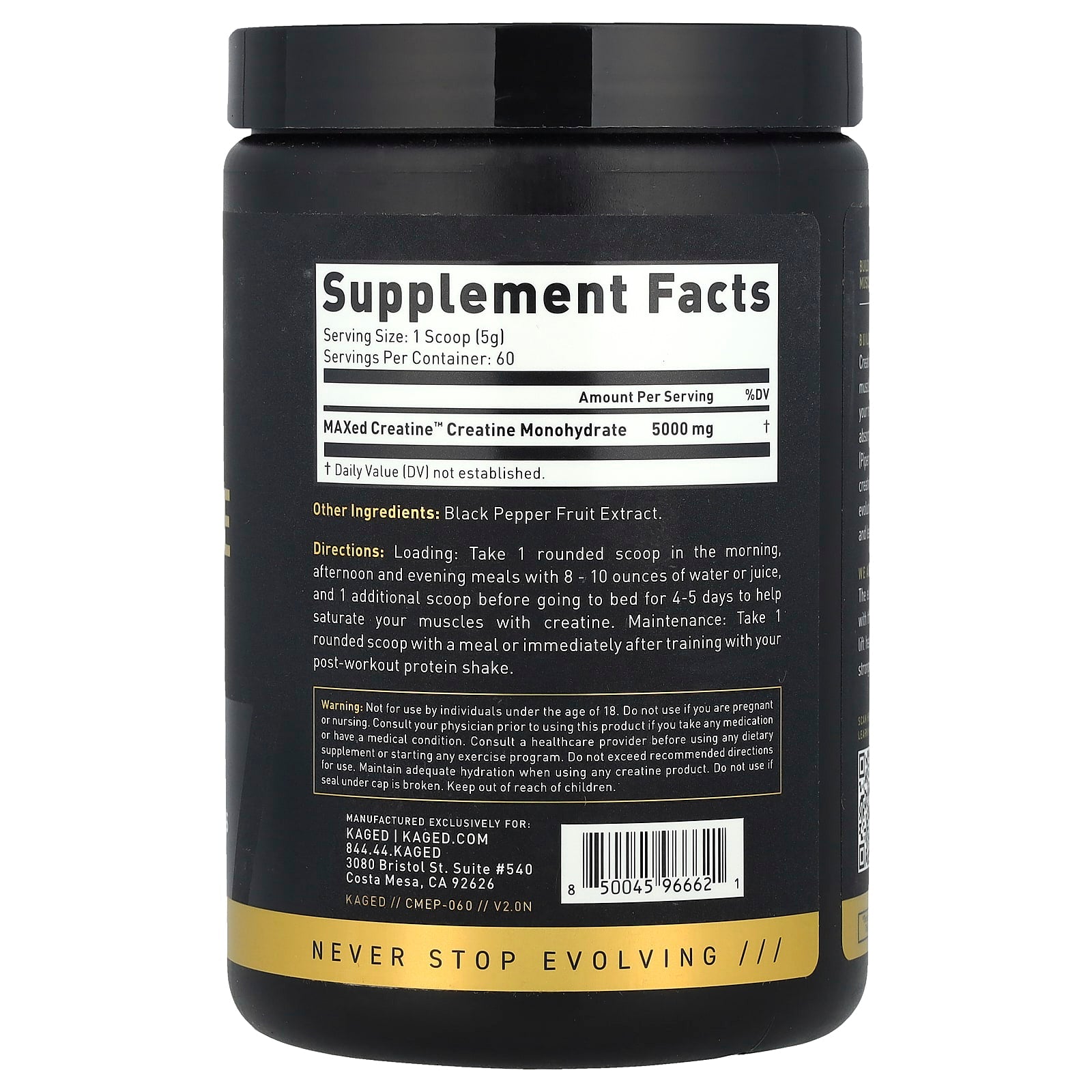 Boost Muscle Strength with Kaged's Elite Creatine Monohydrate - Image 2