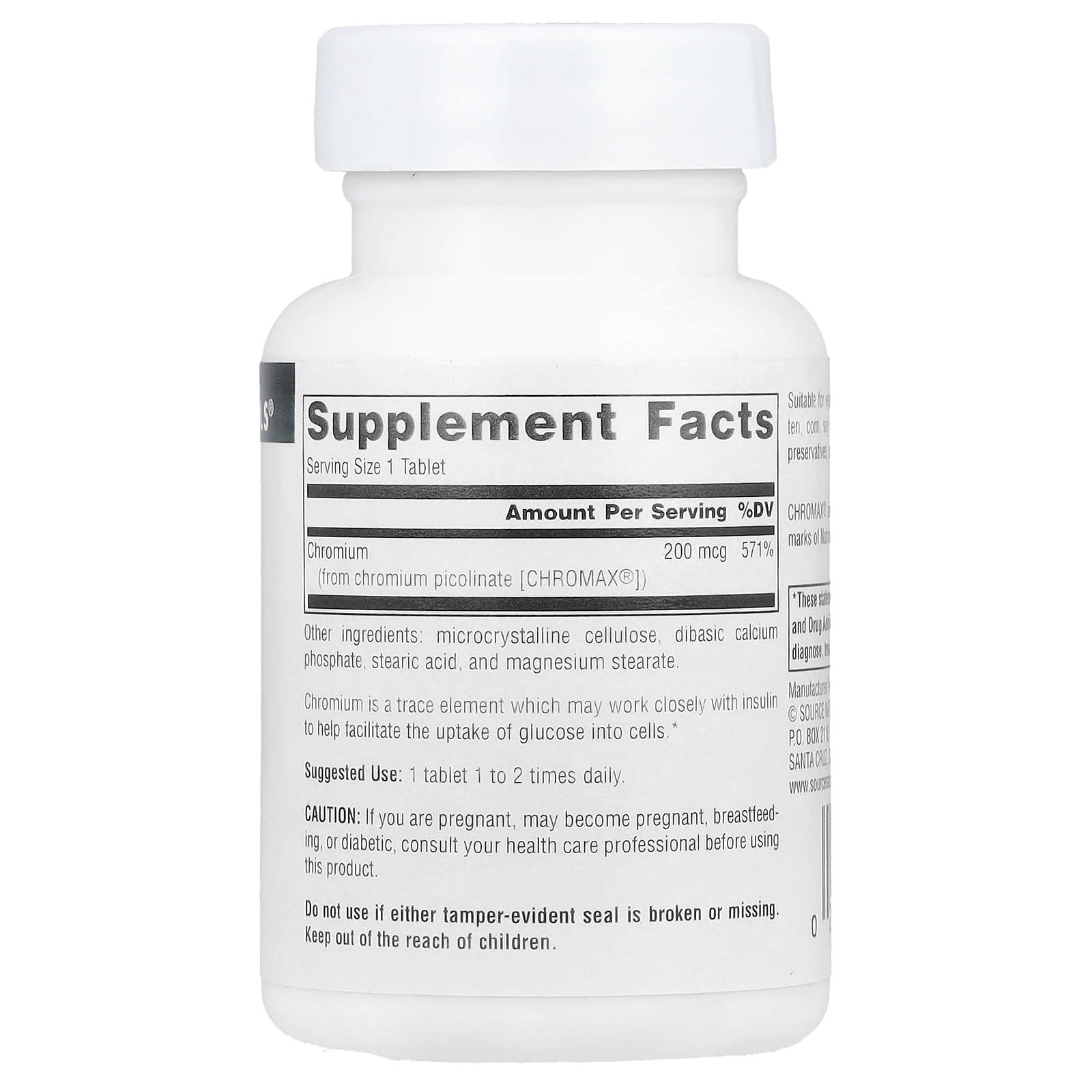 Source Naturals, Chromium Picolinate , 200 mcg, 120 Tablets - Image 2
