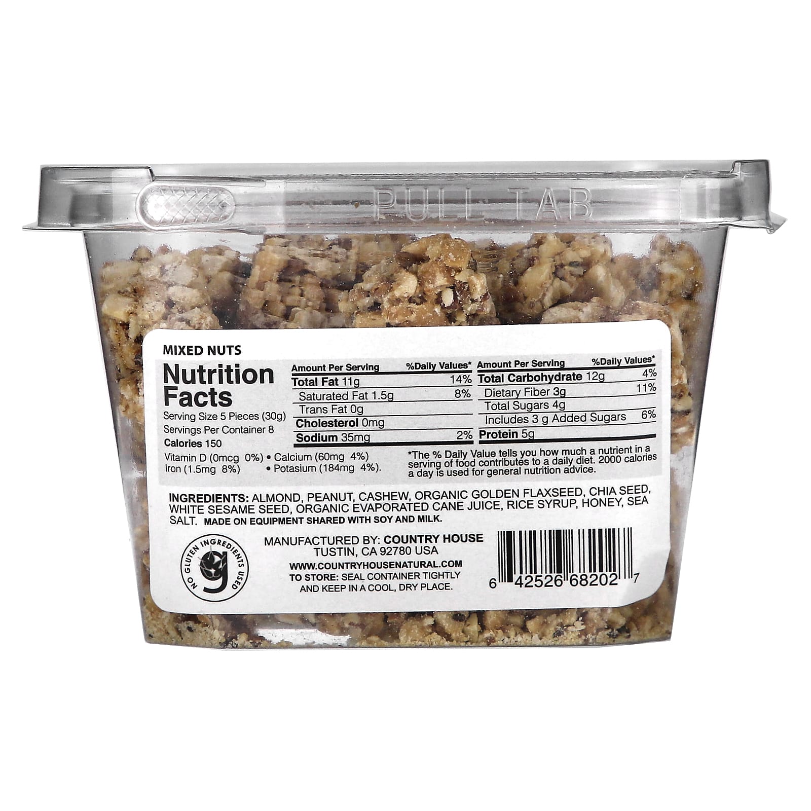 Crunchy Country House Mixed Nuts with Chia & Flaxseed, 7oz - Image 2