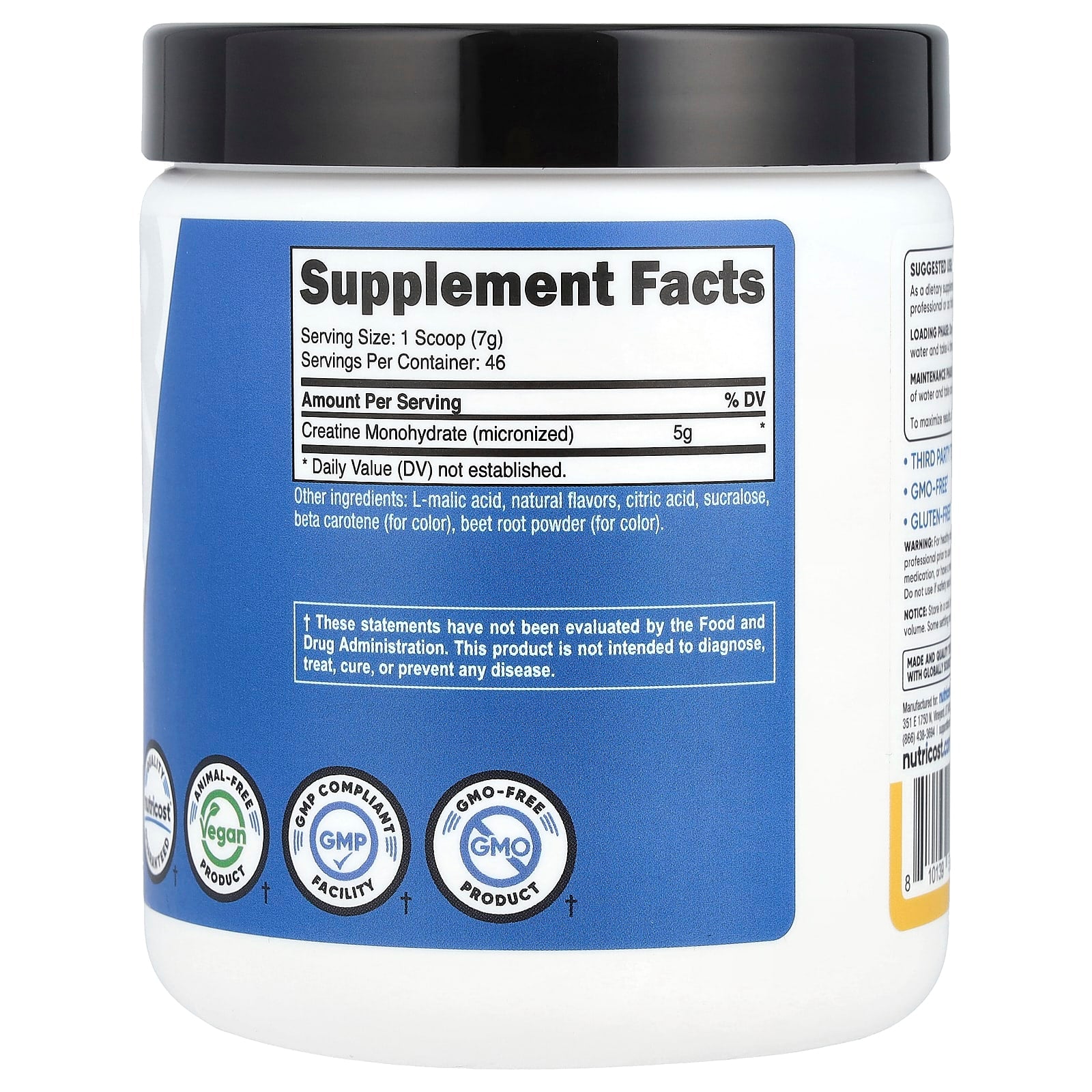 Nutricost, Creatine Monohydrate, Pineapple Mango , 10.7 oz (300 g) - Image 2
