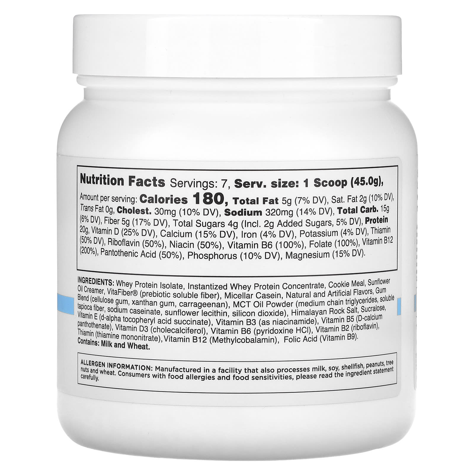 TransformHQ, Everyday, Meal Replacement Shake, Cookies & Cream, 11.1 oz (315 g) - Image 2
