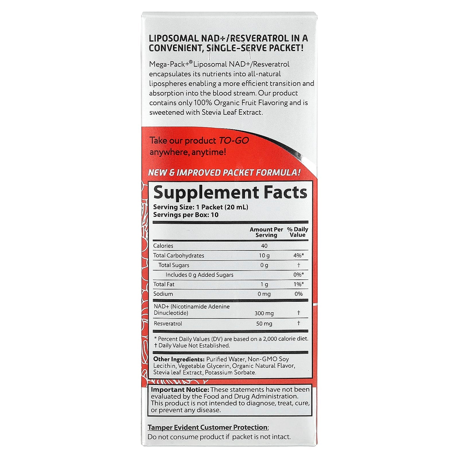 Liposomal NAD+/Resveratrol Supplement by Aurora Nutrascience - Image 2