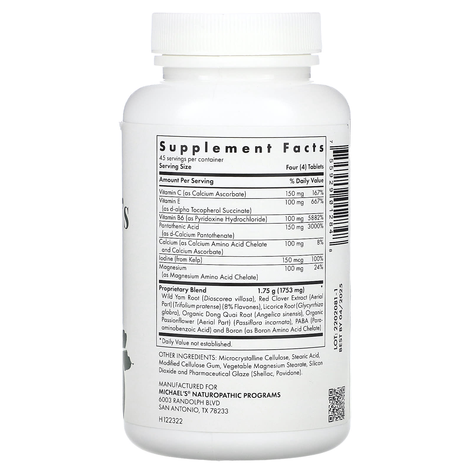 Michael's Health, For Women's Changes, 180 Vegetarian Tablets - Image 2