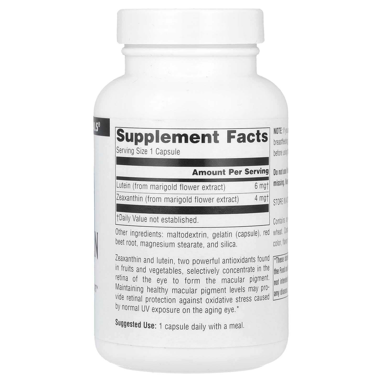 Source Naturals, Zeaxanthin with Lutein, 10 mg, 120 Capsules - Image 2