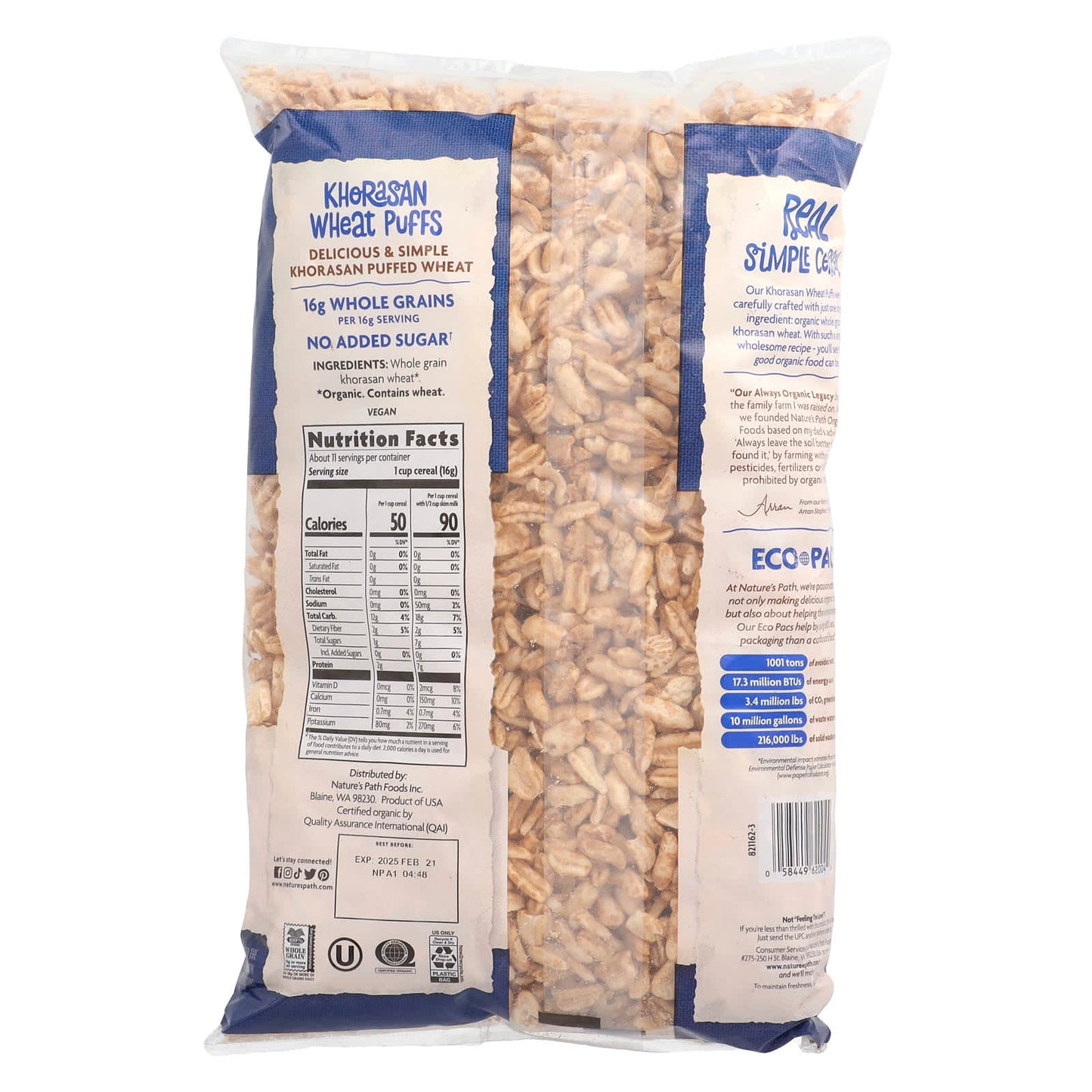 Nature's Path, Organic Khorasan Wheat Puffs Cereal, 6 oz (170 g) - Image 2