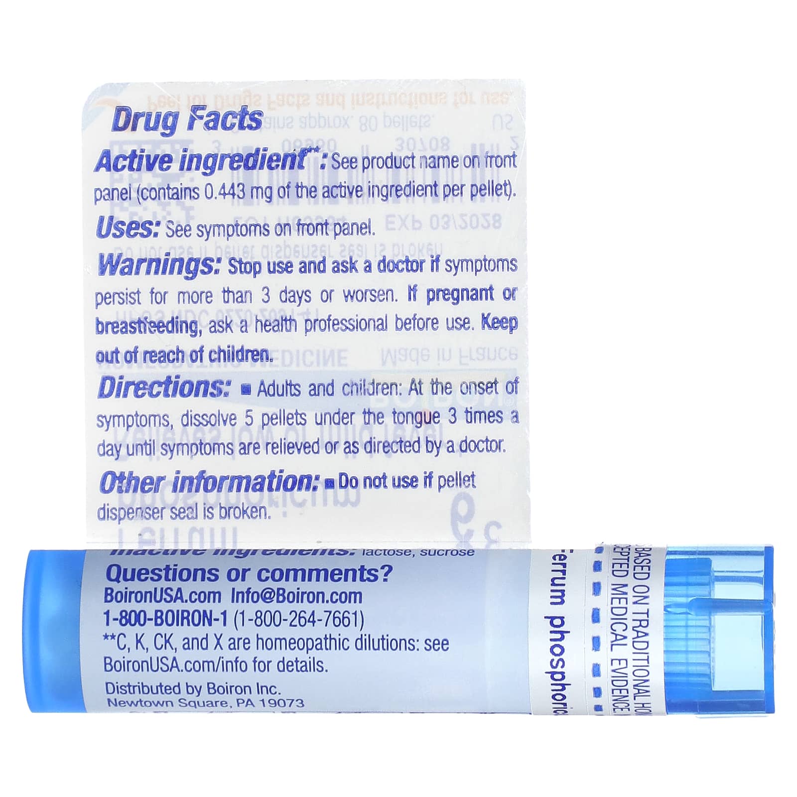 Boiron Ferrum Phosphoricum 6C - Mild Fever Relief Homeopathic Medicine - Image 2