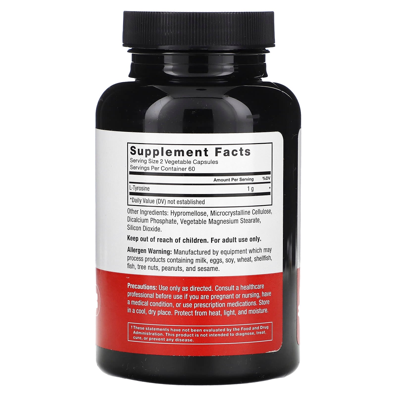 L-Tyrosine Capsules for Stress Relief & Cognitive Function by Force Factor - Image 2