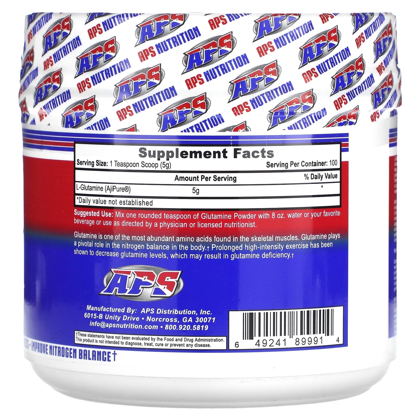 APS L-Glutamine Powder - 17.63 oz for Muscle Recovery & Growth - Image 2