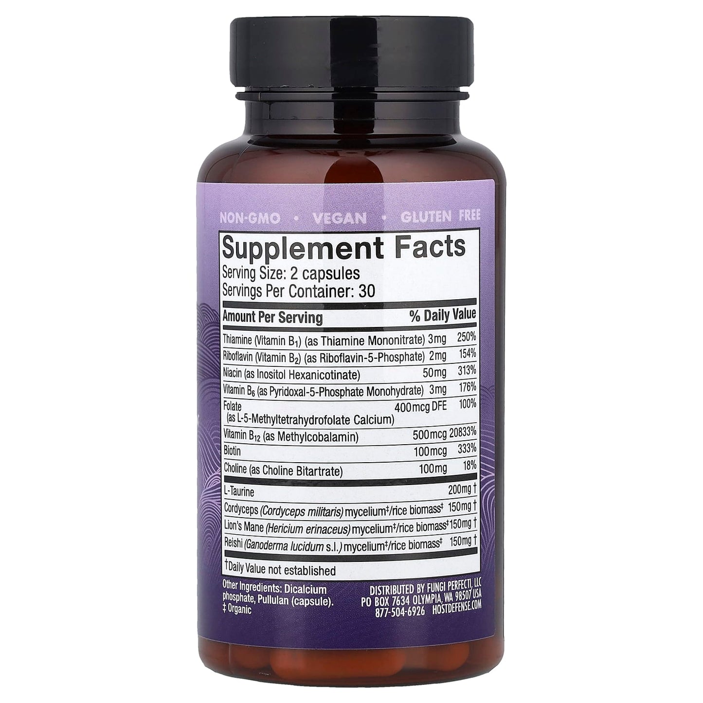 Host Defense Focus: Boost Concentration & Clarity with Vegan Mushroom Supplement - Image 2