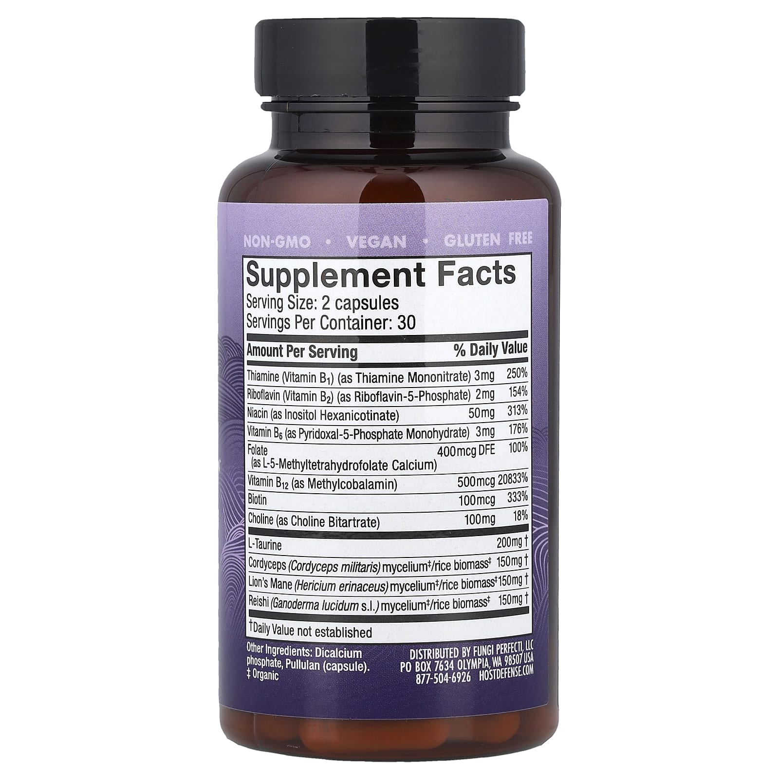 Host Defense Focus: Boost Concentration & Clarity with Vegan Mushroom Supplement - Image 2