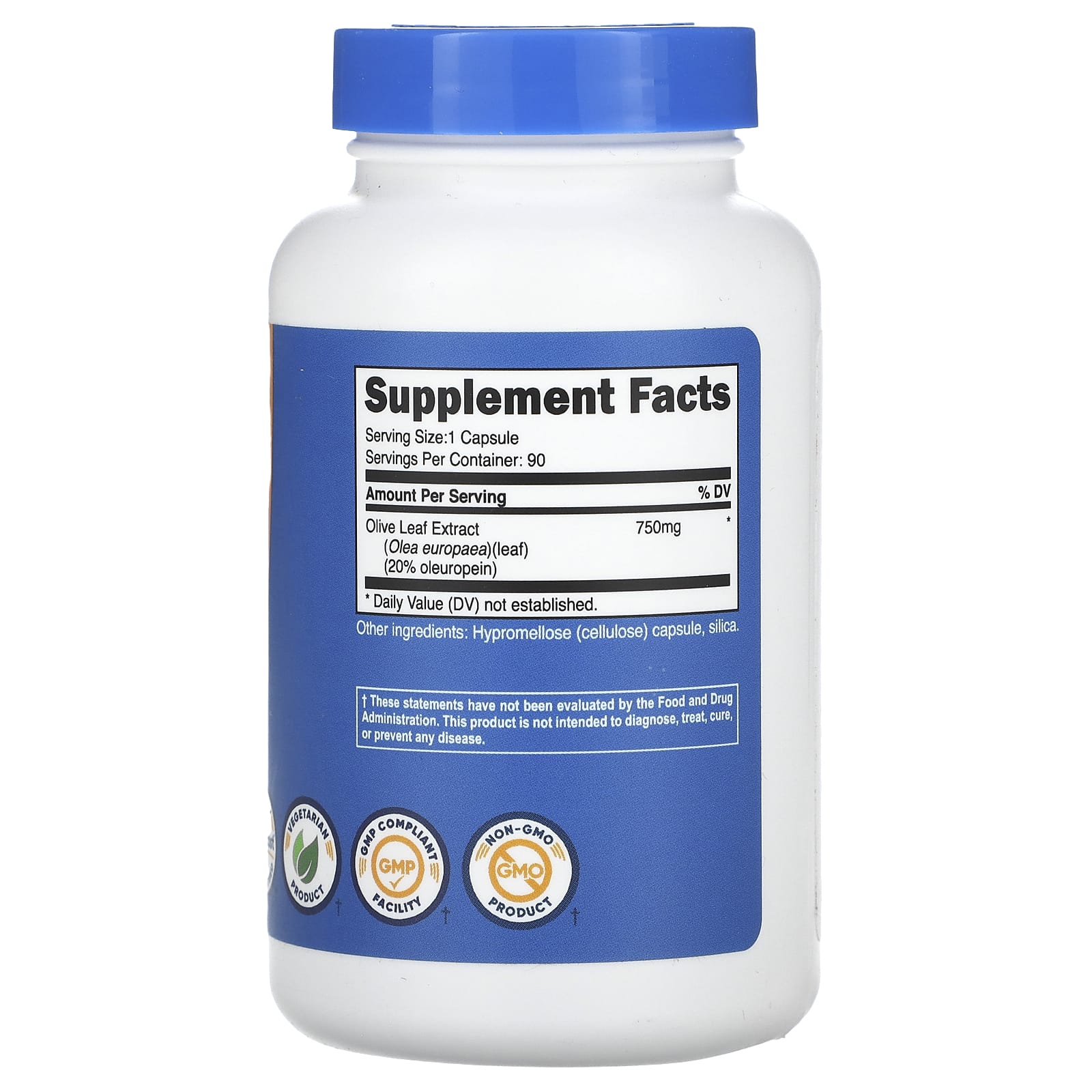 Nutricost, Olive Leaf Extract, 750 mg, 90 Capsules - Image 2