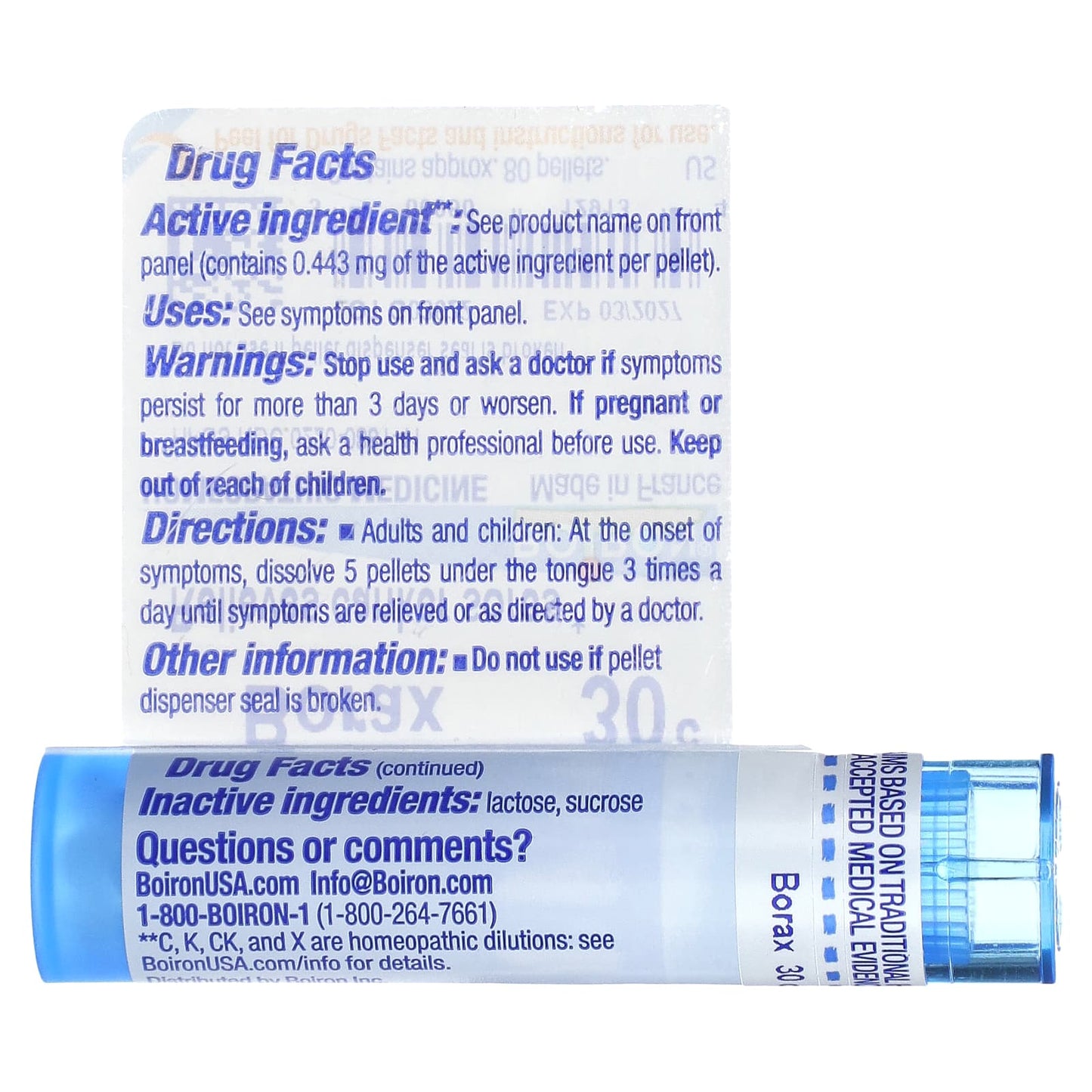 Boiron Canker Sore Relief, 80 Pellets, Homeopathic Medicine, Borax 30C - Image 2