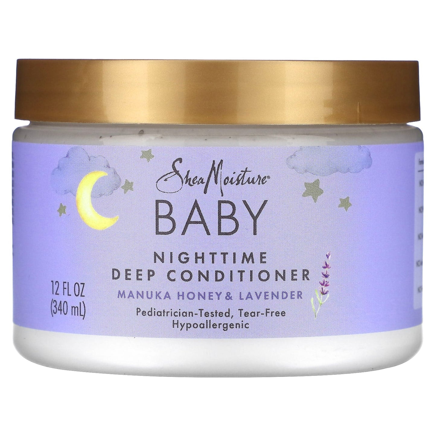 SheaMoisture, Baby, Nighttime Deep Conditioner, Manuka Honey & Lavender, 12 fl oz (340 ml) - Image 1